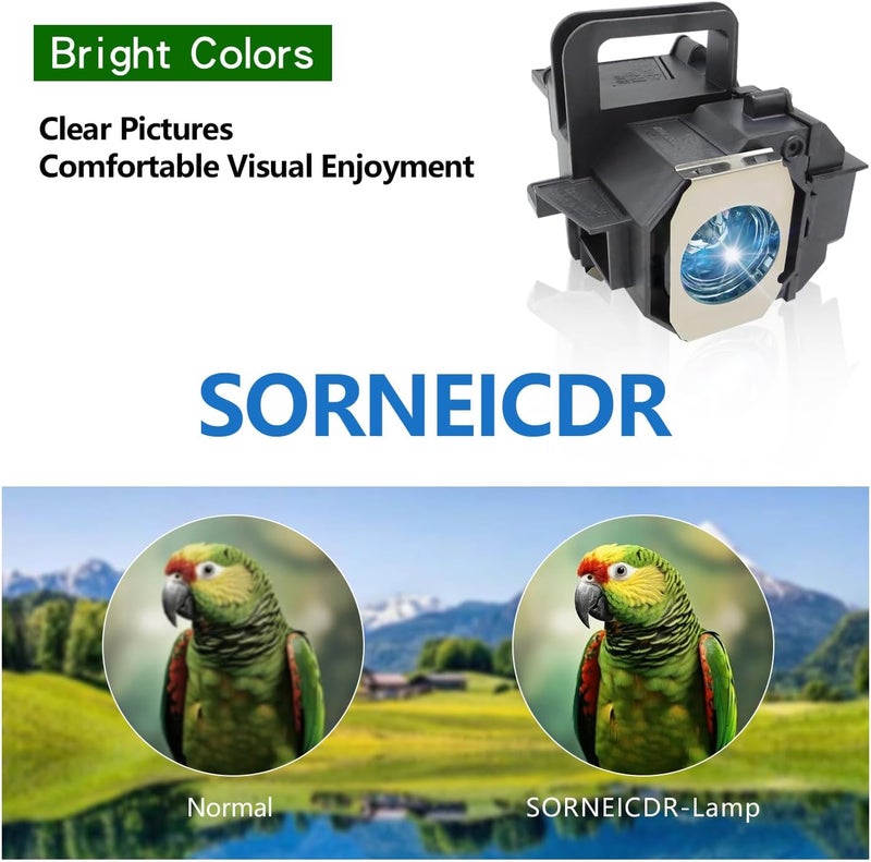 SORNEICDR ELP LP49 Replacement Projector Lamp Bulb Compatible with Epson powerLite Home Cinema 8350 8345 8500ub 8700ub 8100 6100 6500ub - Image 3